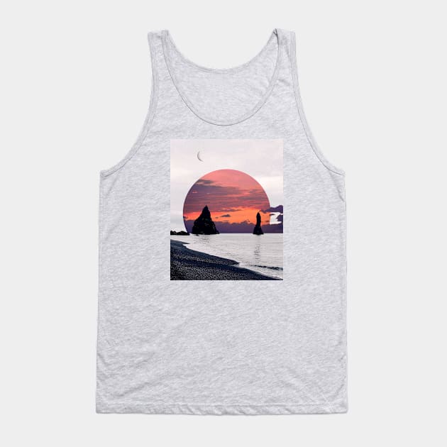 Sunset at Sea Tank Top by Aaron the Humble